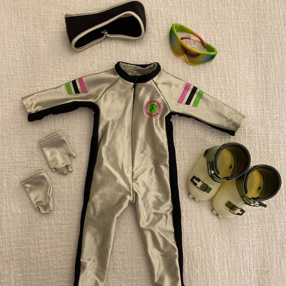 1997 Vintage Pleasant Company American Girl Doll Ski Outfit and Accessories